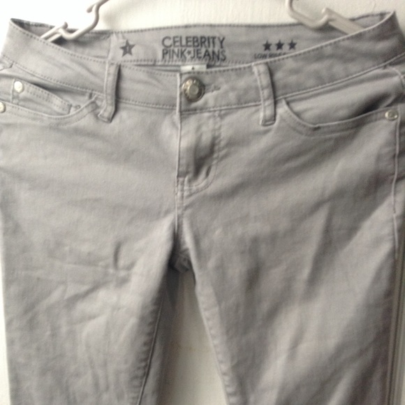 celebrity pink jeans grey